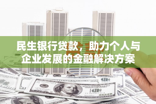大社民生银行贷款，助力个人与企业发展的金融解决方案