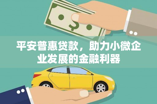 大社平安普惠贷款，助力小微企业发展的金融利器