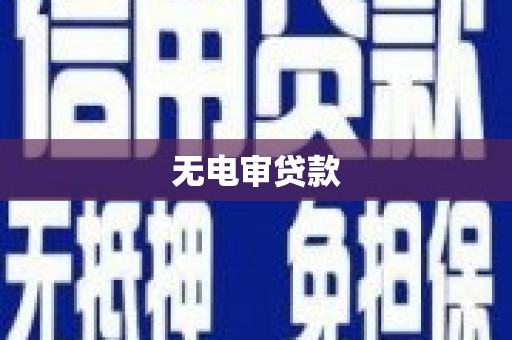 大社无电审贷款