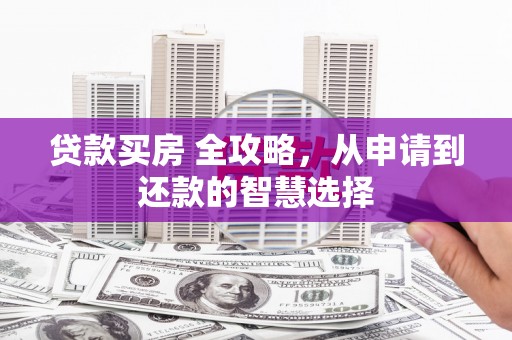 大社贷款买房 全攻略，从申请到还款的智慧选择