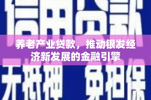 大社养老产业贷款，推动银发经济新发展的金融引擎