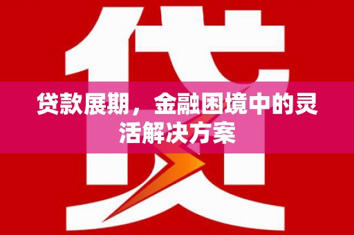 大社贷款展期，金融困境中的灵活解决方案