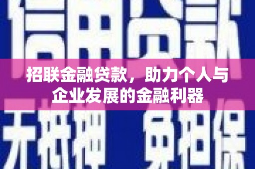 大社招联金融贷款，助力个人与企业发展的金融利器