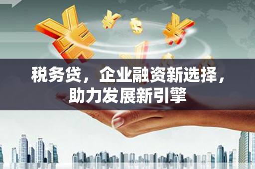 大社税务贷，企业融资新选择，助力发展新引擎