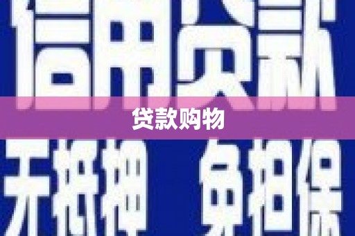 大社贷款购物
