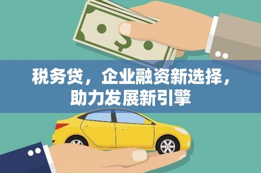 大社税务贷，企业融资新选择，助力发展新引擎
