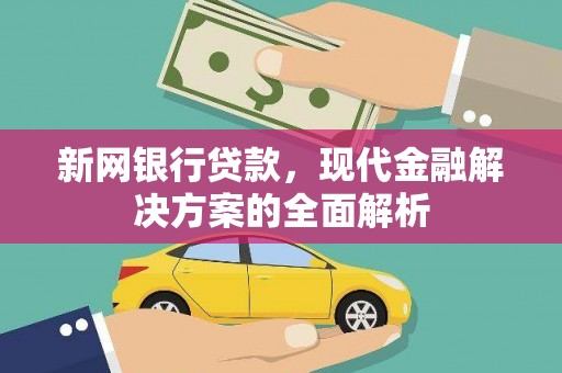 大社新网银行贷款，现代金融解决方案的全面解析