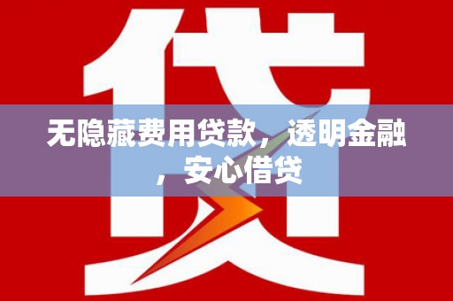 大社无隐藏费用贷款，透明金融，安心借贷