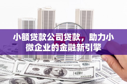 大社小额贷款公司贷款，助力小微企业的金融新引擎