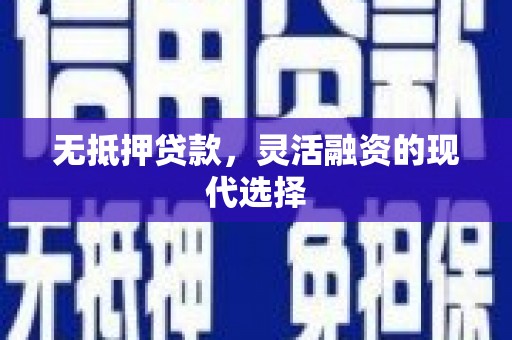 大社无抵押贷款，灵活融资的现代选择