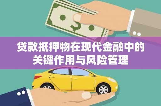 大社贷款抵押物在现代金融中的关键作用与风险管理