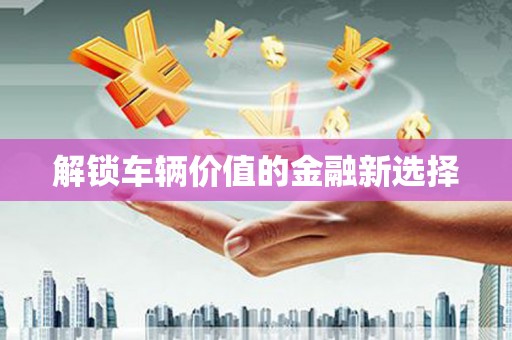 大社解锁车辆价值的金融新选择