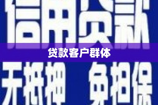 大社贷款客户群体