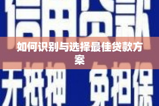 大社如何识别与选择最佳贷款方案